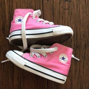 Pink Hightop Converse Toddler 4
